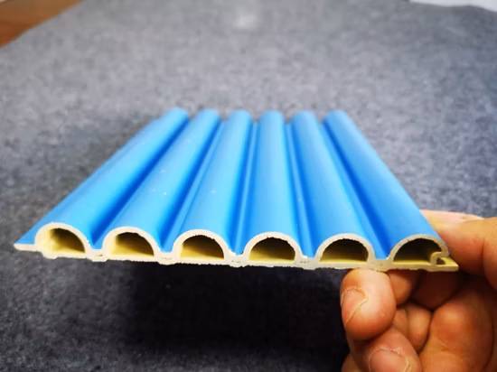 도매 인테리어 장식 Baboo 목탄 나무 베니어 WPC 판금 패널 플루트 벽 클래딩 통합 PVC 나무 루버 패널